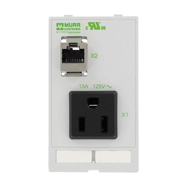 Murrelektronik MODLINK MSDD SINGLE COMBI INSERT USA NEMA 5-15, 1xRJ45 female/female 4000-68000-4040000 - main